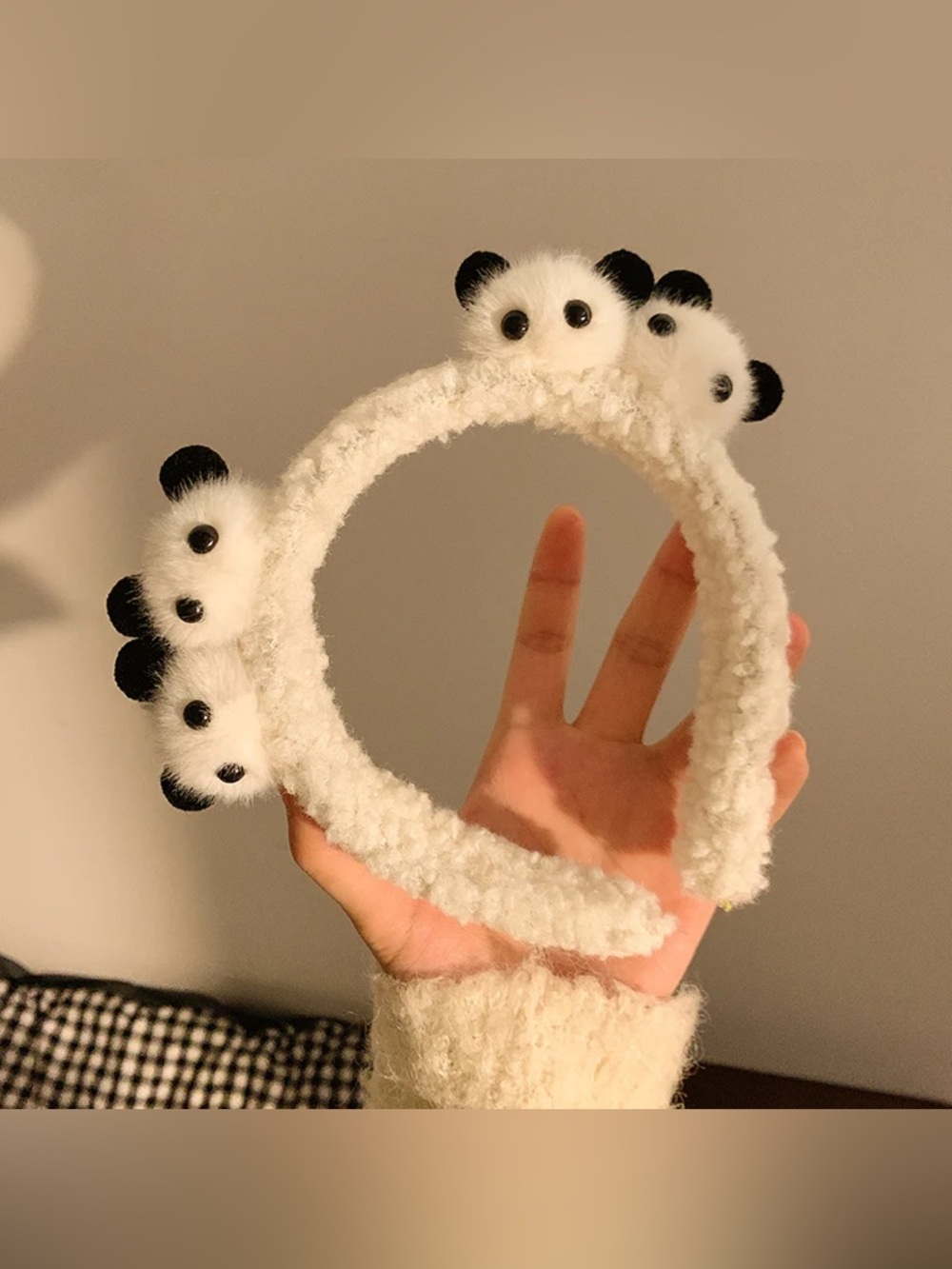 Panda Plush Spa Headband - Picture 2 of 7